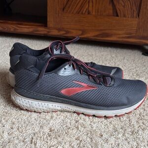 Brooks Adrenaline 20 Men's Black and Red Athletic Shoes